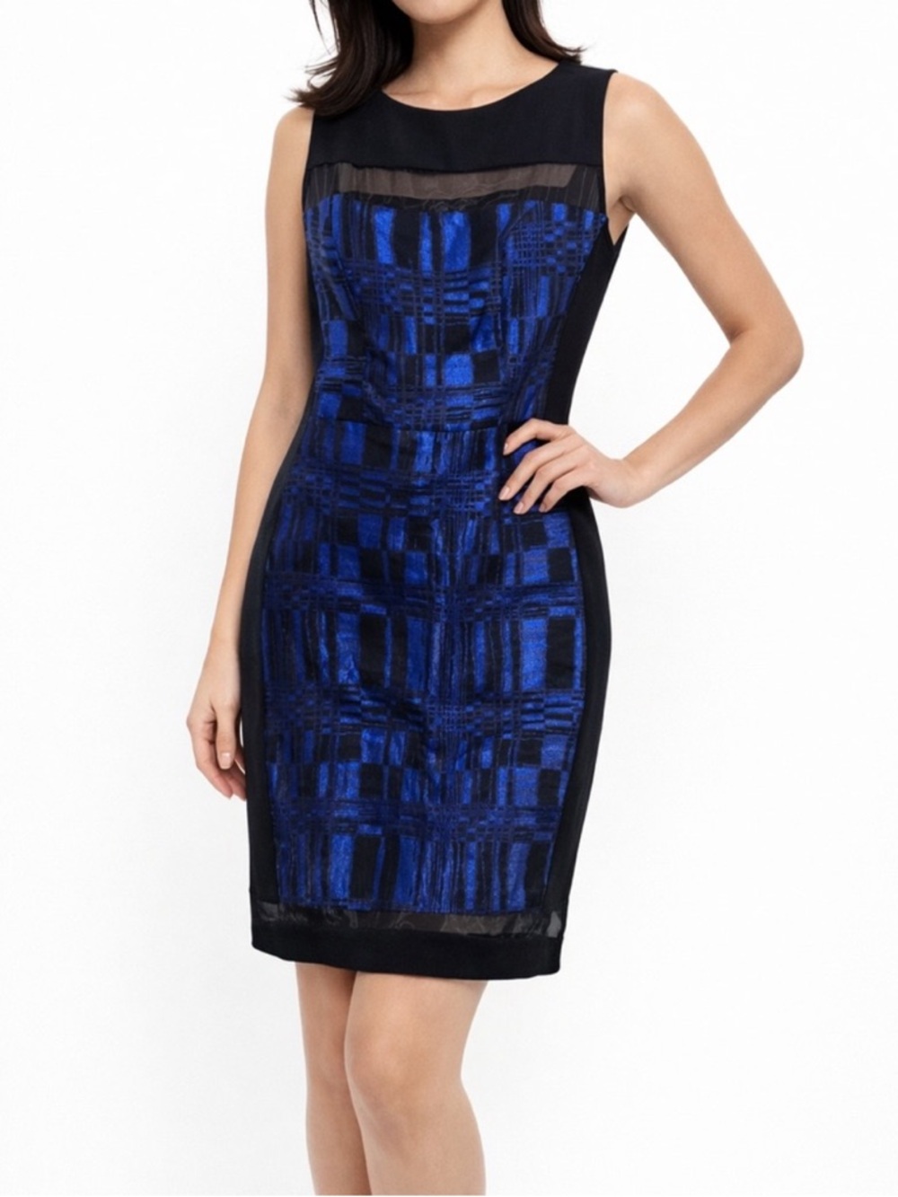 Eva Franco‎ cocktail dress black and blue size 10 dresses silk dress